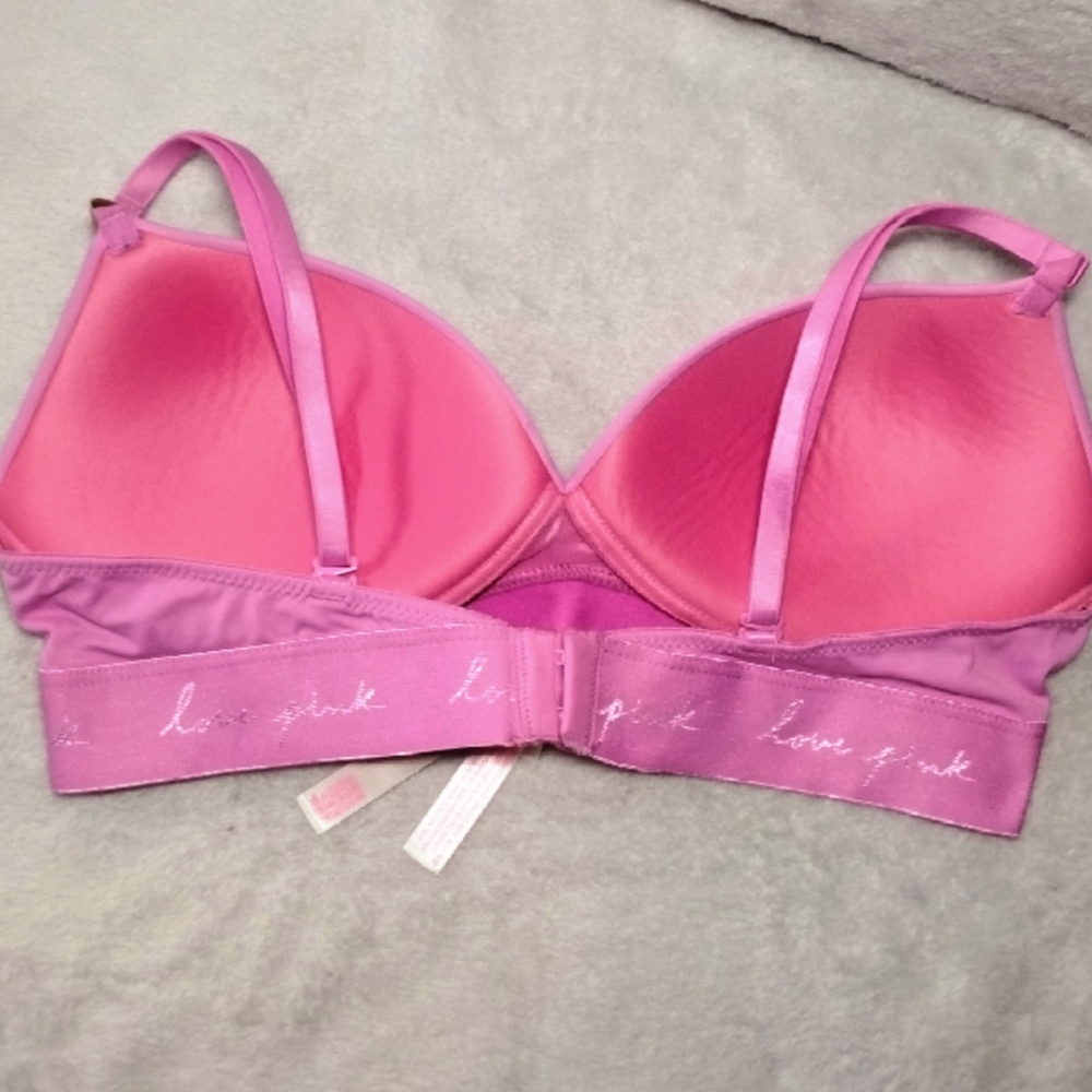 PINK Victoria's Secret Love Pink Bra - Bubblegum Pink - Picture 4 of 9